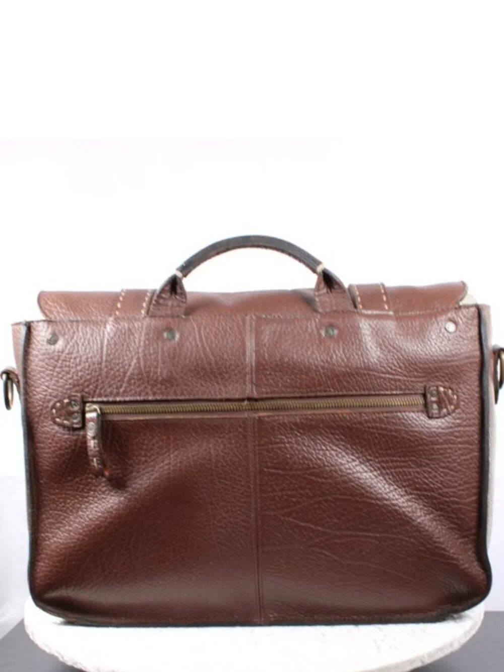 King Ranch Leather Messenger Briefcase Laptop Bag Brown Crossbody Satchel